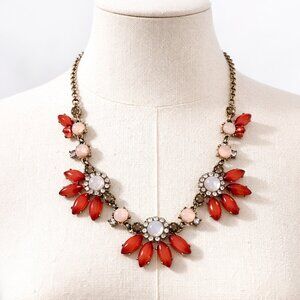 Bridgerton Women Necklace Statement Multicolor Stones Rhinestone Gold Chain